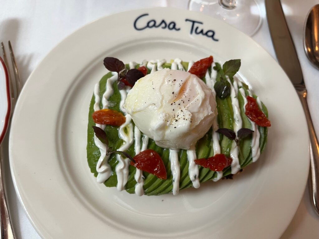 Avocado Toast with Poached Egg, JK Place Paris Breakfast Review