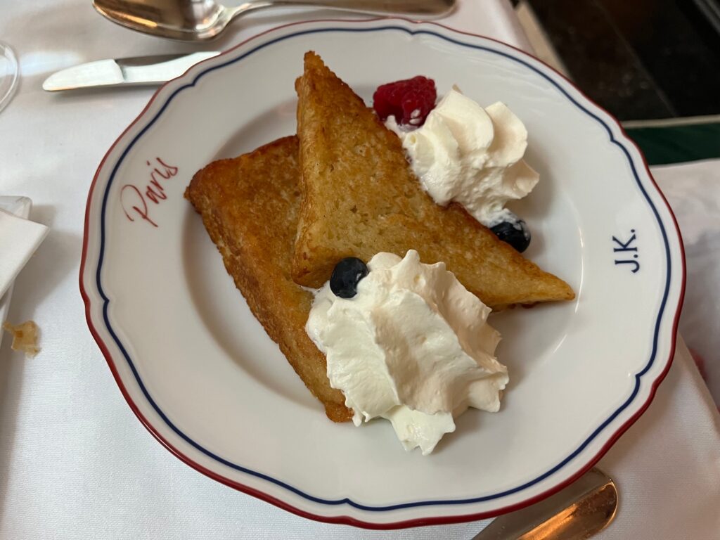 French Toast (Pain Perdu) at Casa Tua, JK Place Paris