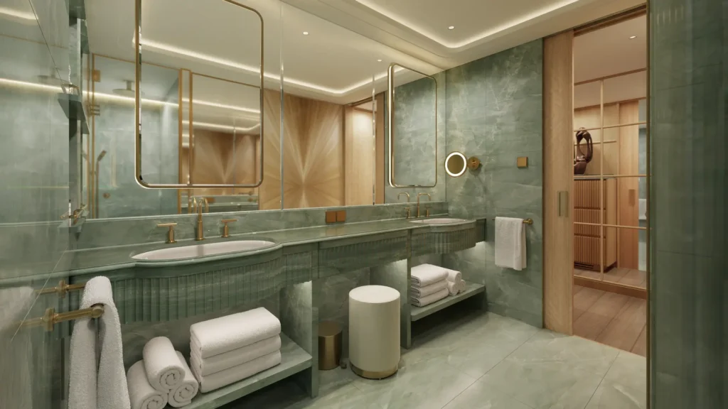 Seaview Suite Bathroom, Four Seasons Yacht