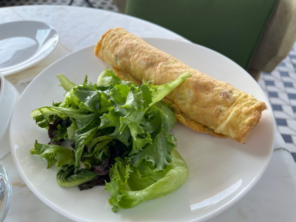 Rolled Omelet with Lobster, Raffles Boston Hotel