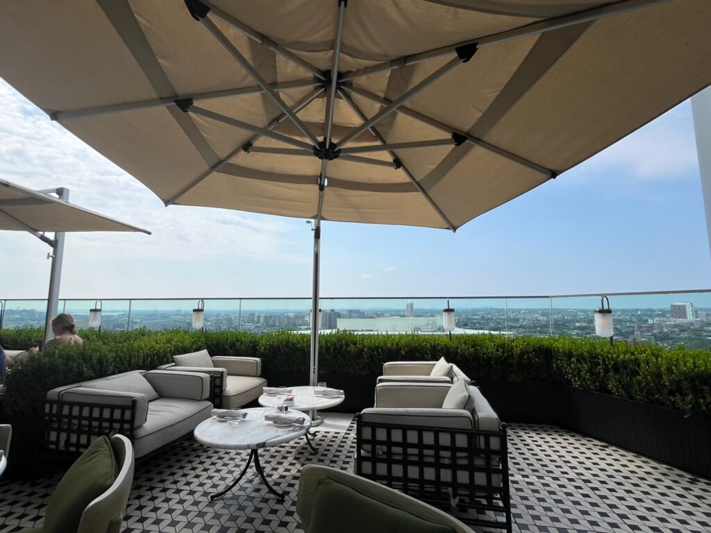 Long Bar Terrace, Raffles Boston Hotel Review