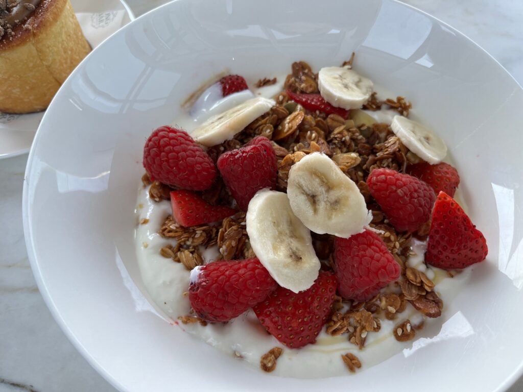 Ronnybrook Yogurt with Berries and Granola, Raffles Boston Hotel