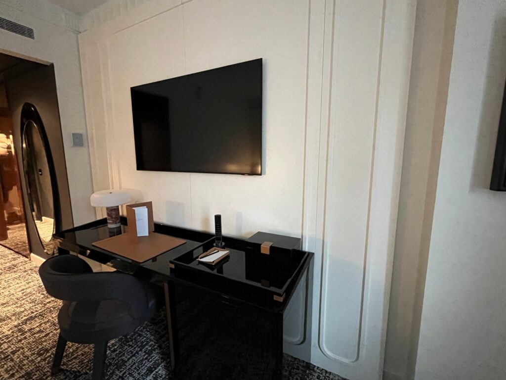 Luxury City View Room Desk and TV,  Sofitel New York Review